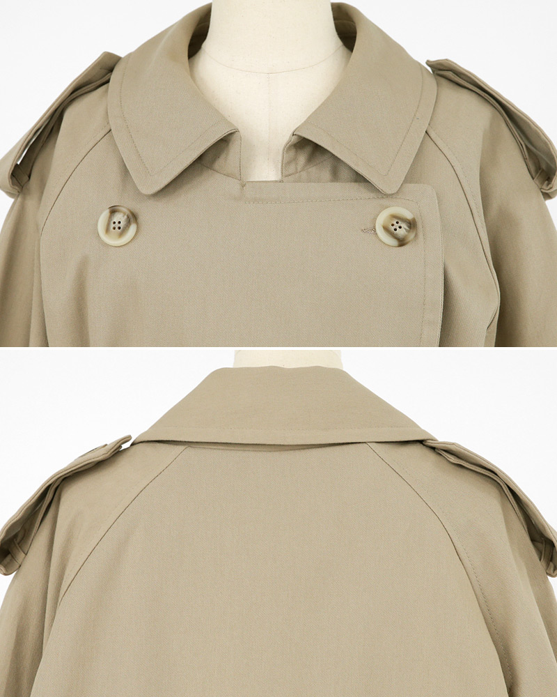 ベルトSETオーバーサイズダブルボタントレンチコート・全2色 | DHOLIC | 詳細画像24