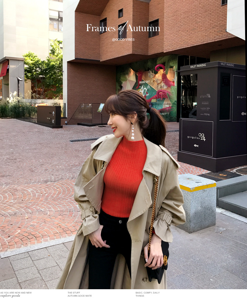 ベルトSETオーバーサイズダブルボタントレンチコート・全2色 | DHOLIC | 詳細画像2