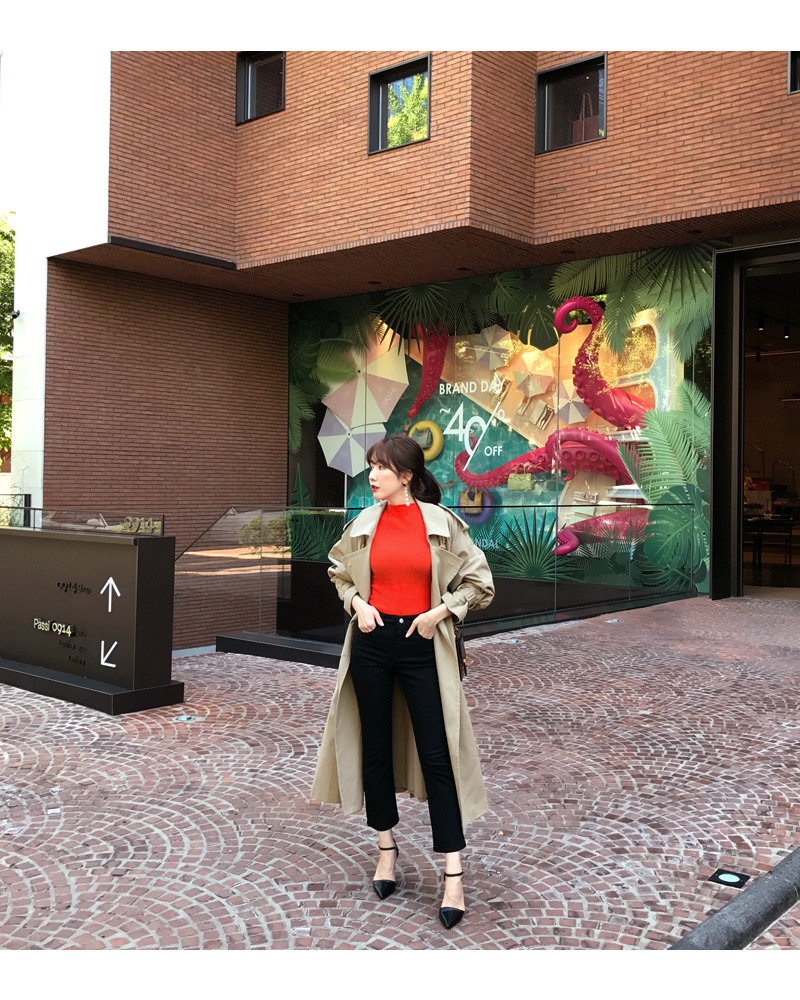 ベルトSETオーバーサイズダブルボタントレンチコート・全2色 | DHOLIC | 詳細画像6