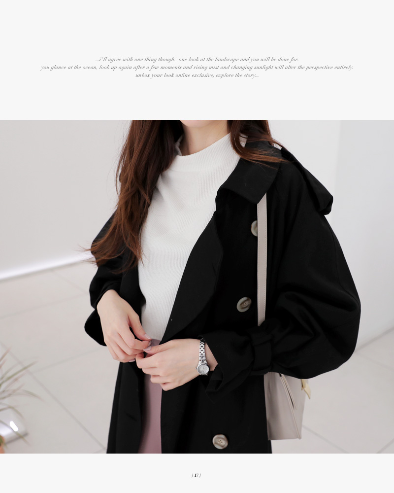 ベルトSETオーバーサイズダブルボタントレンチコート・全2色 | DHOLIC | 詳細画像15