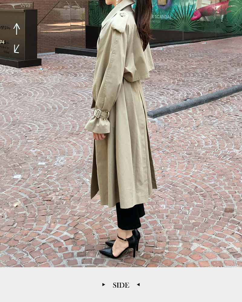 ベルトSETオーバーサイズダブルボタントレンチコート・全2色 | DHOLIC | 詳細画像18