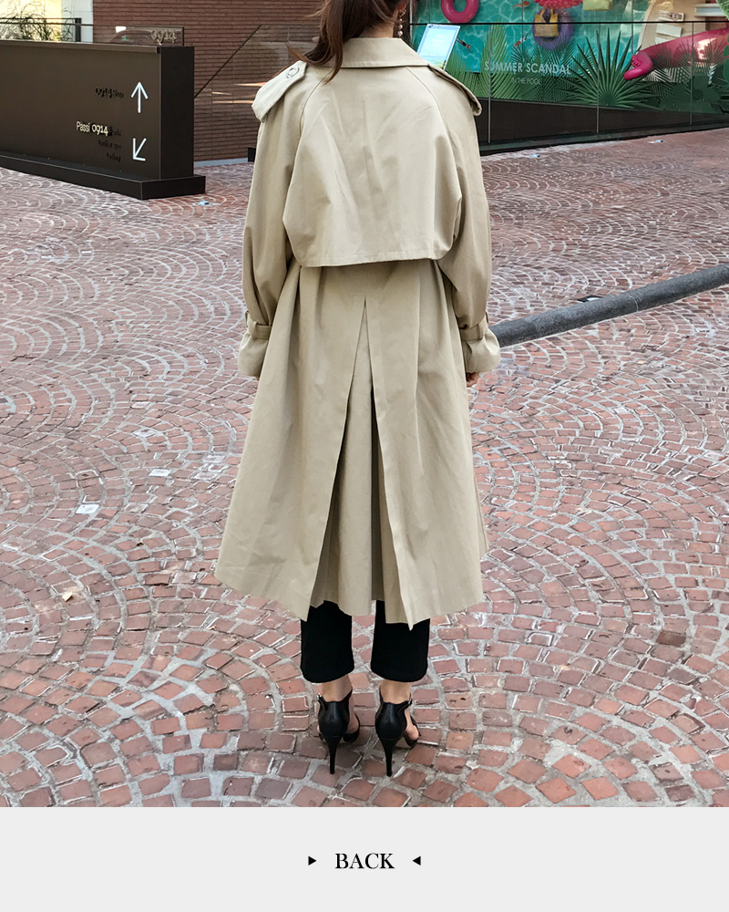 ベルトSETオーバーサイズダブルボタントレンチコート・全2色 | DHOLIC | 詳細画像19