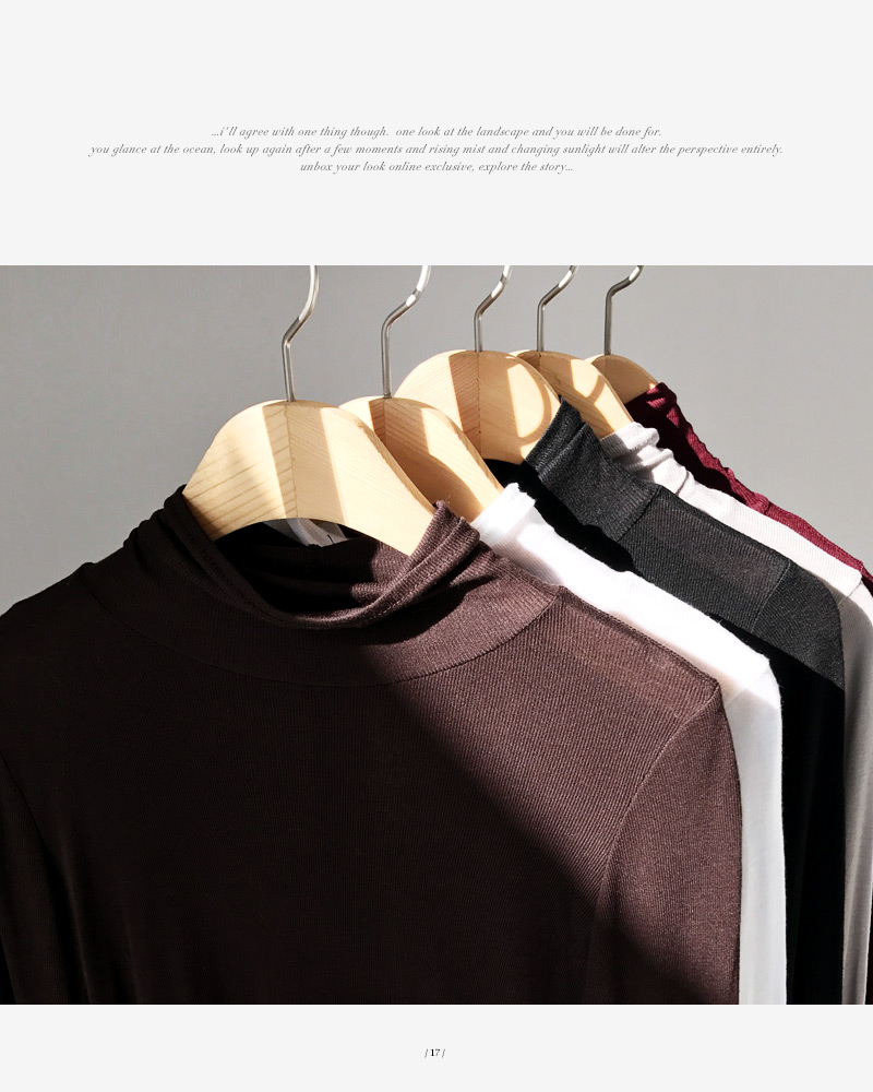 スリムフィットハイネックTシャツ・全5色 | DHOLIC | 詳細画像4
