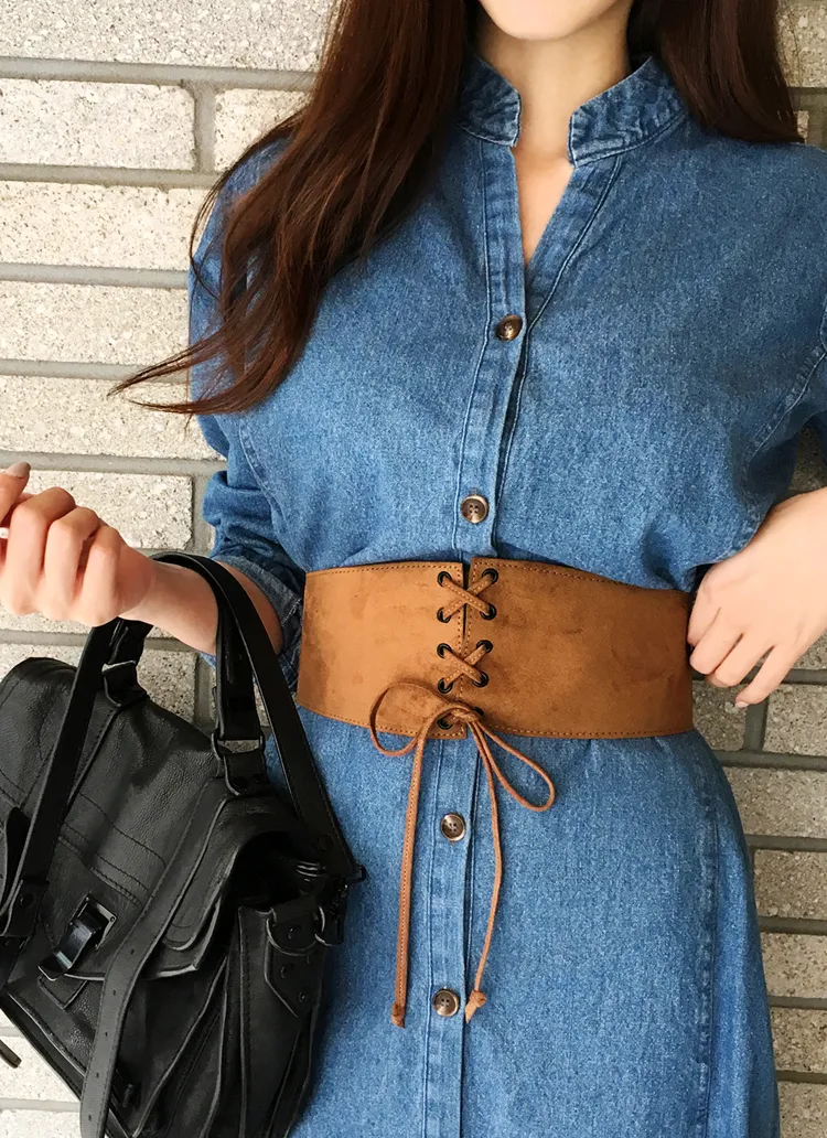 4TYPEレースアップワイドベルト・全4色 | DHOLIC | 詳細画像1