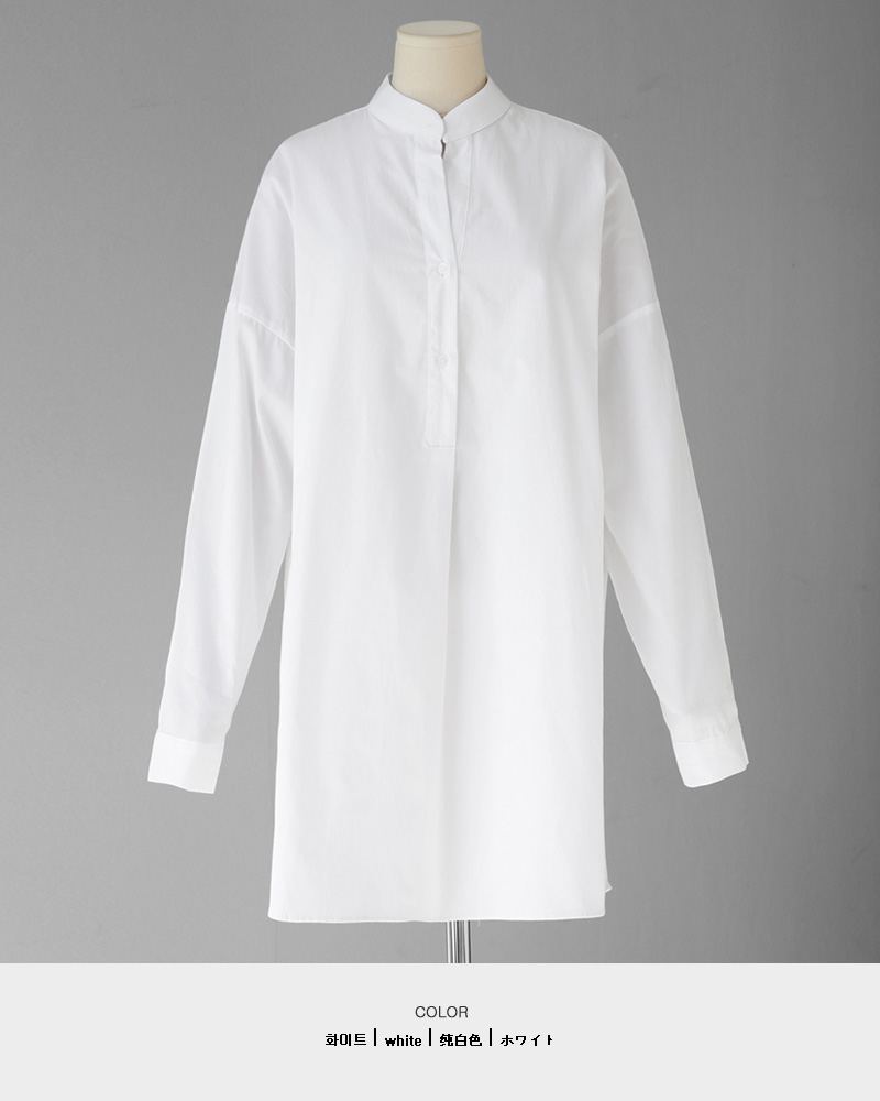 スタンドカラーオーバーサイズシャツ・全4色 | DHOLIC PLUS | 詳細画像31