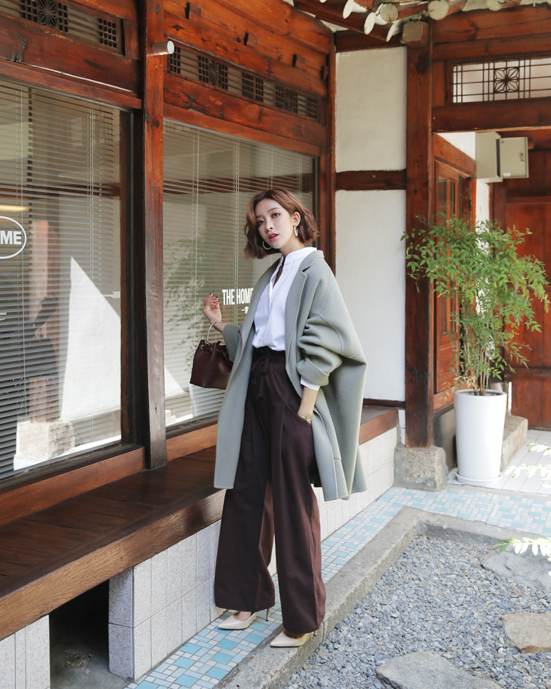 スタンドカラーオーバーサイズシャツ・全4色 | DHOLIC PLUS | 詳細画像10