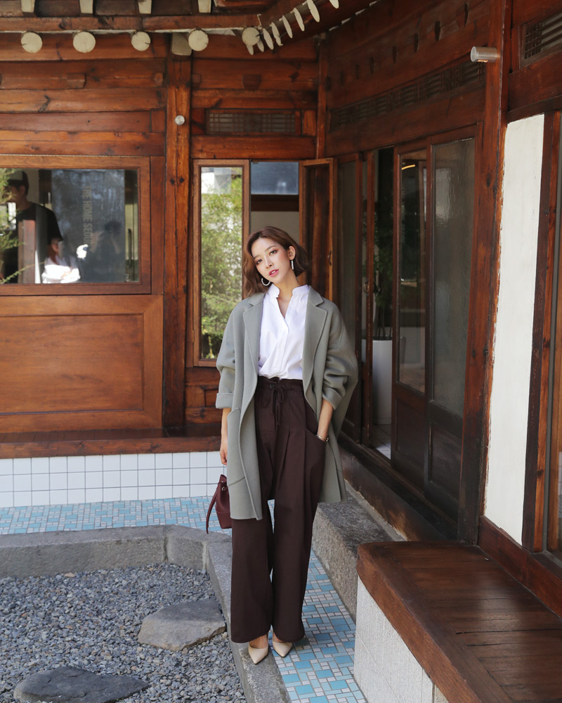 スタンドカラーオーバーサイズシャツ・全4色 | DHOLIC PLUS | 詳細画像14