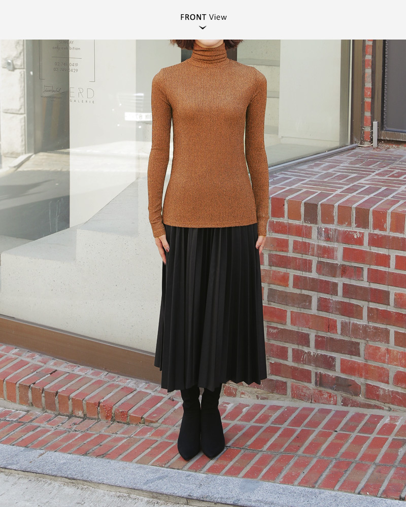 グリッタータートルネックTシャツ・全5色 | DHOLIC PLUS | 詳細画像30