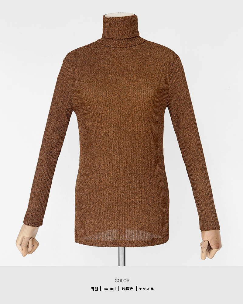 グリッタータートルネックTシャツ・全5色 | DHOLIC PLUS | 詳細画像37