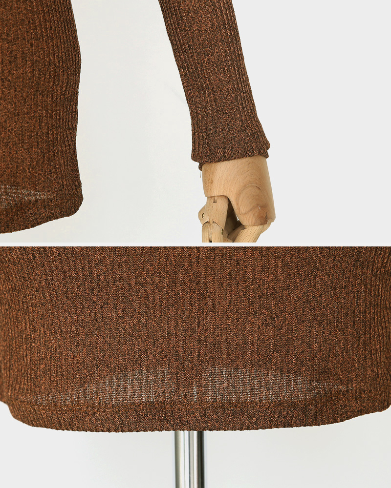 グリッタータートルネックTシャツ・全5色 | DHOLIC PLUS | 詳細画像40