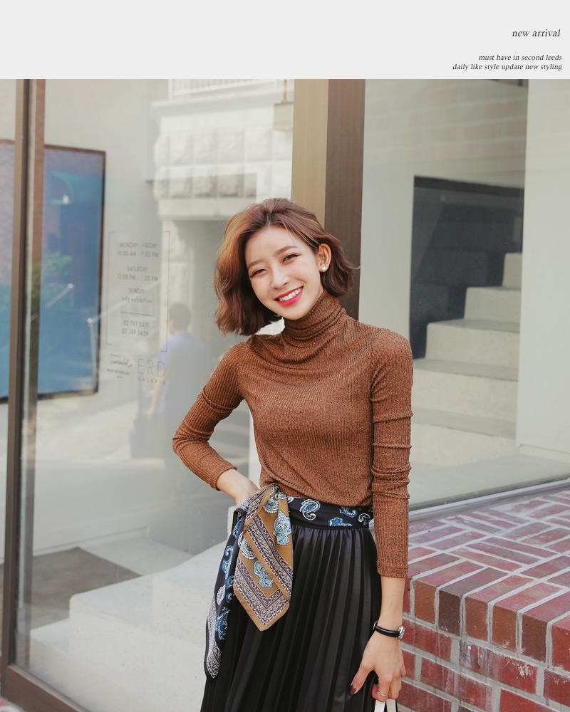 レザー調ウエストゴムプリーツスカート・全3色 | DHOLIC PLUS | 詳細画像14