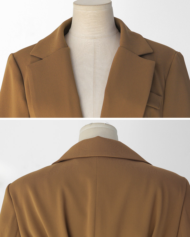 ベルト付きオープンジャケット&バックスリットミディスカートSET・全2色 | DHOLIC | 詳細画像33