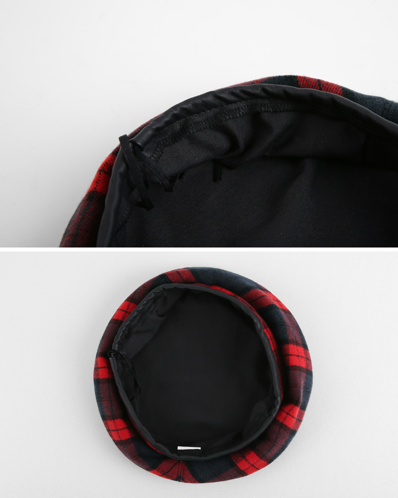 ドローストリングチェックベレー帽・全2色 | DHOLIC | 詳細画像14