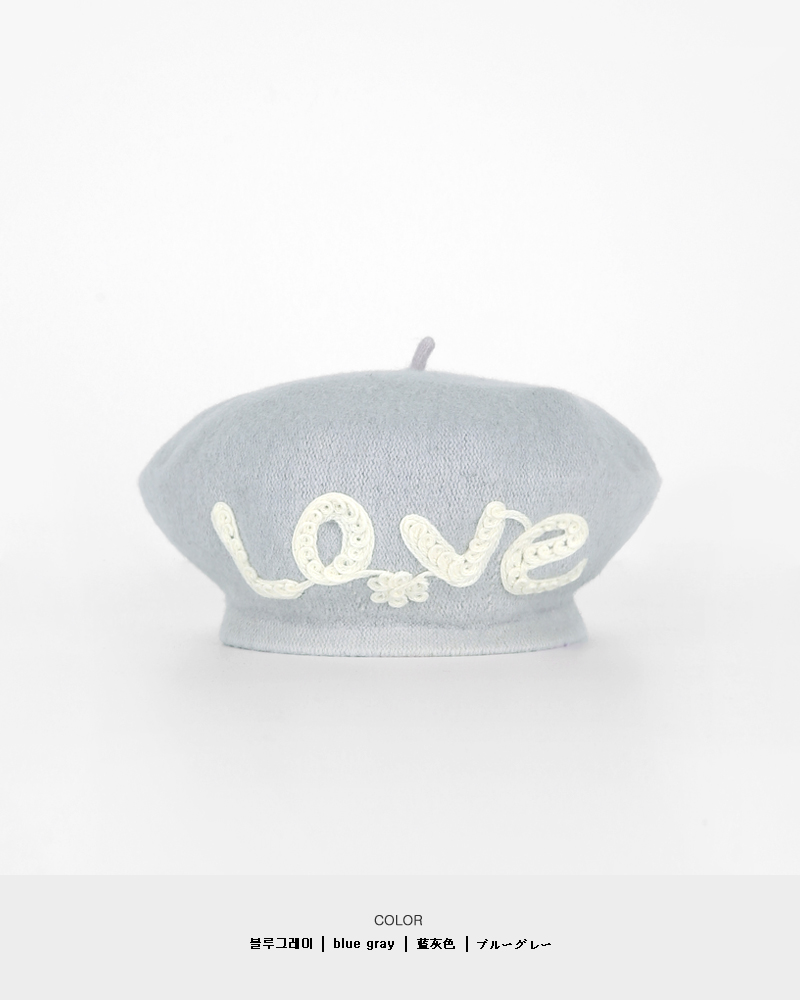 LOVE刺繍ウールベレー帽・全6色 | DHOLIC | 詳細画像16