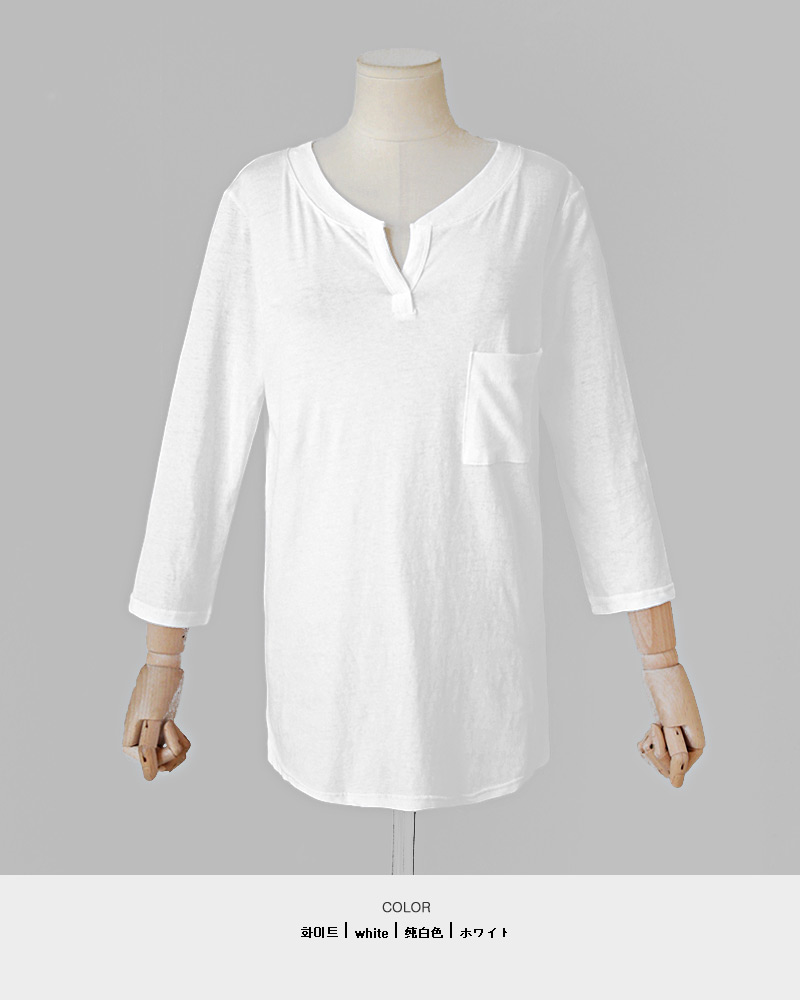 スリットネックワンポケットTシャツ・全5色 | DHOLIC | 詳細画像25