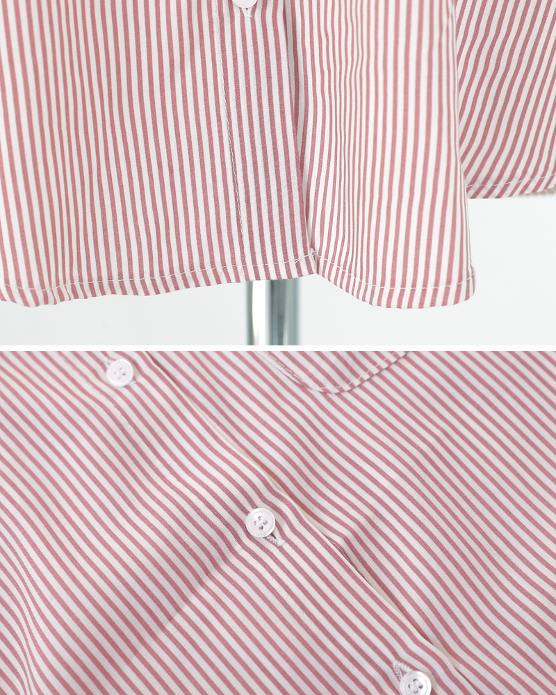 ラウンドヘムポケットストライプシャツ・全3色 | DHOLIC | 詳細画像26