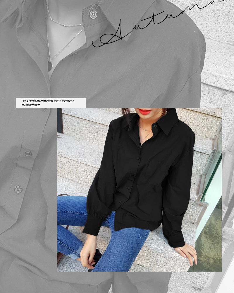 ソリッドカラーワンポケットシャツ・全3色 | DHOLIC | 詳細画像13