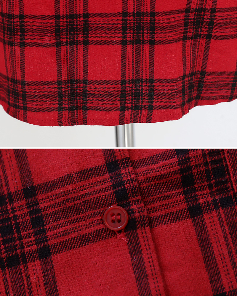 ラウンドヘムワンポケットチェックシャツ・全3色 | DHOLIC | 詳細画像25