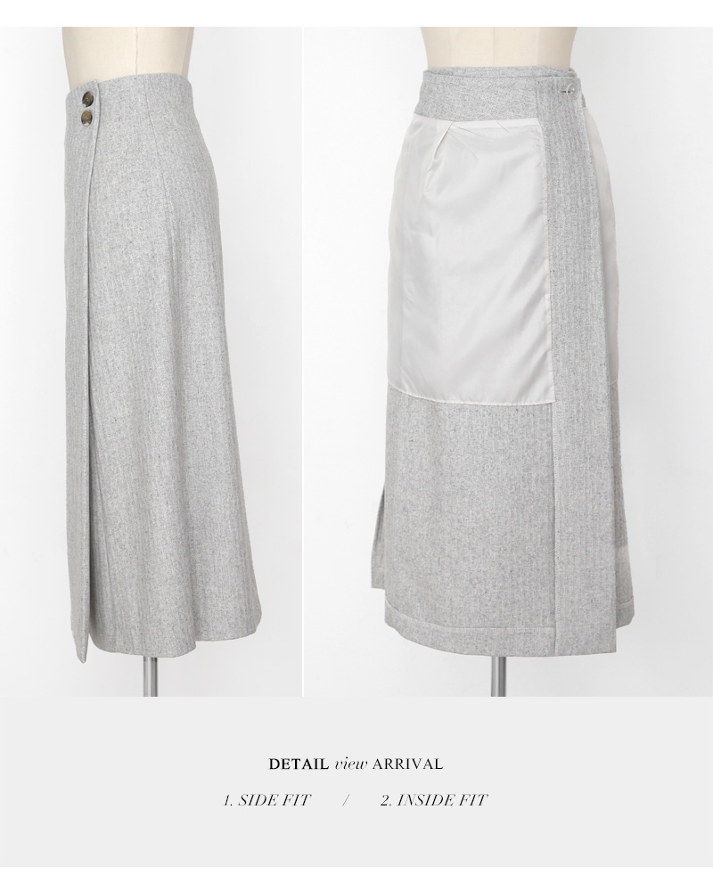 ツーボタンラップミモレ丈スカート・全2色 | DHOLIC PLUS | 詳細画像21