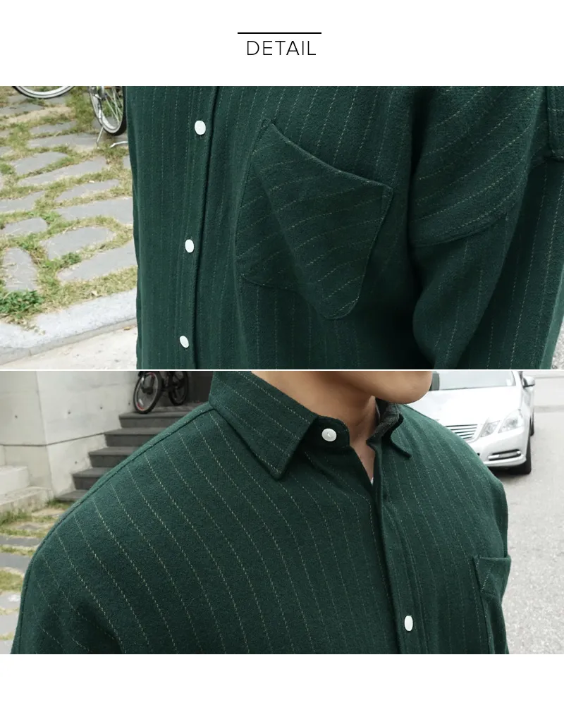 ピンストライプワンポケットシャツ・全3色 | 詳細画像16