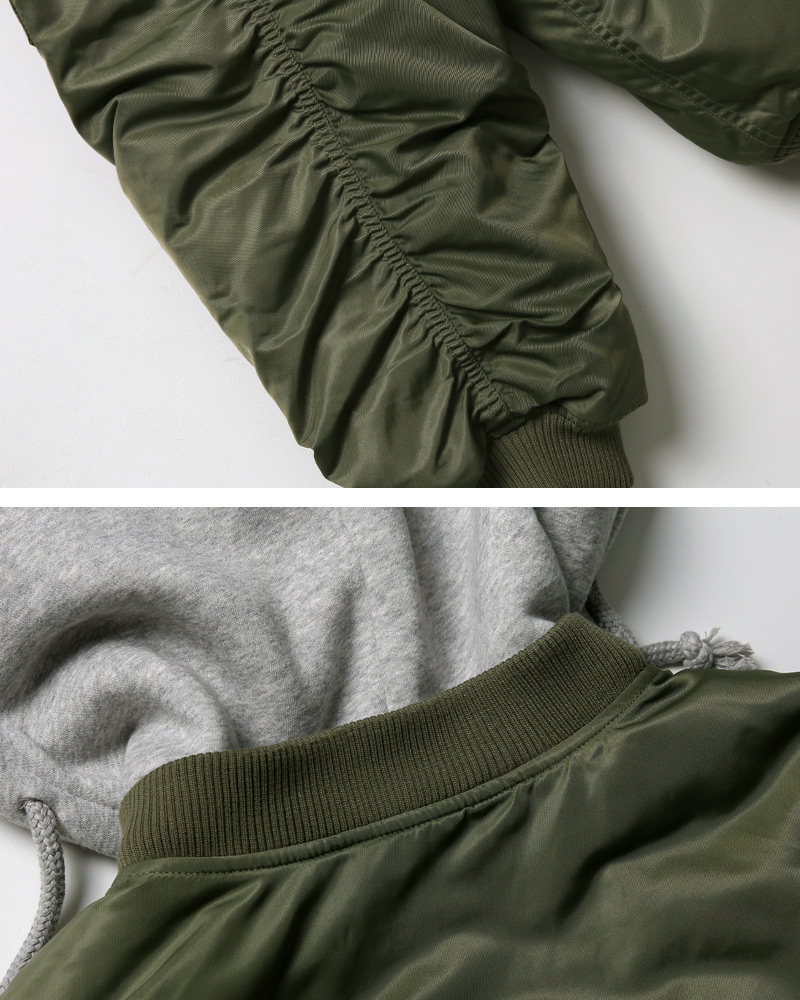 ギャザースリーブ中綿フードMA-1ジャケット・全2色 | 詳細画像43