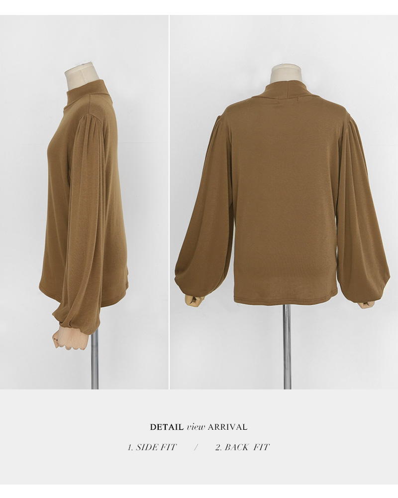 <font color=red><b>雑誌掲載商品○</b></font>ハーフネックパフスリーブTシャツ・全3色 | DHOLIC | 詳細画像49