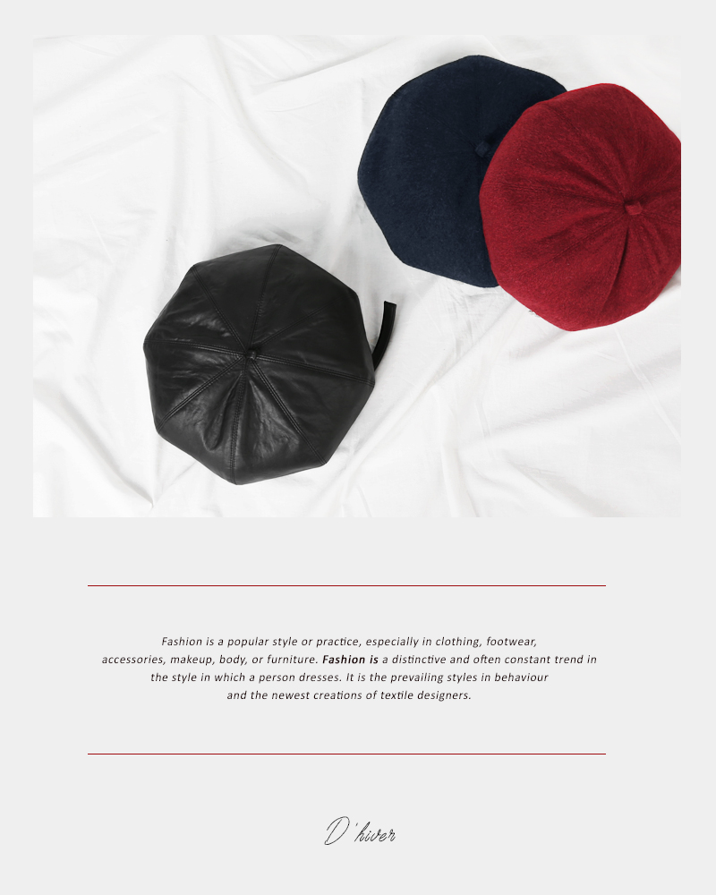 2TYPEバックルストラップベレー帽・全3色 | DHOLIC | 詳細画像5