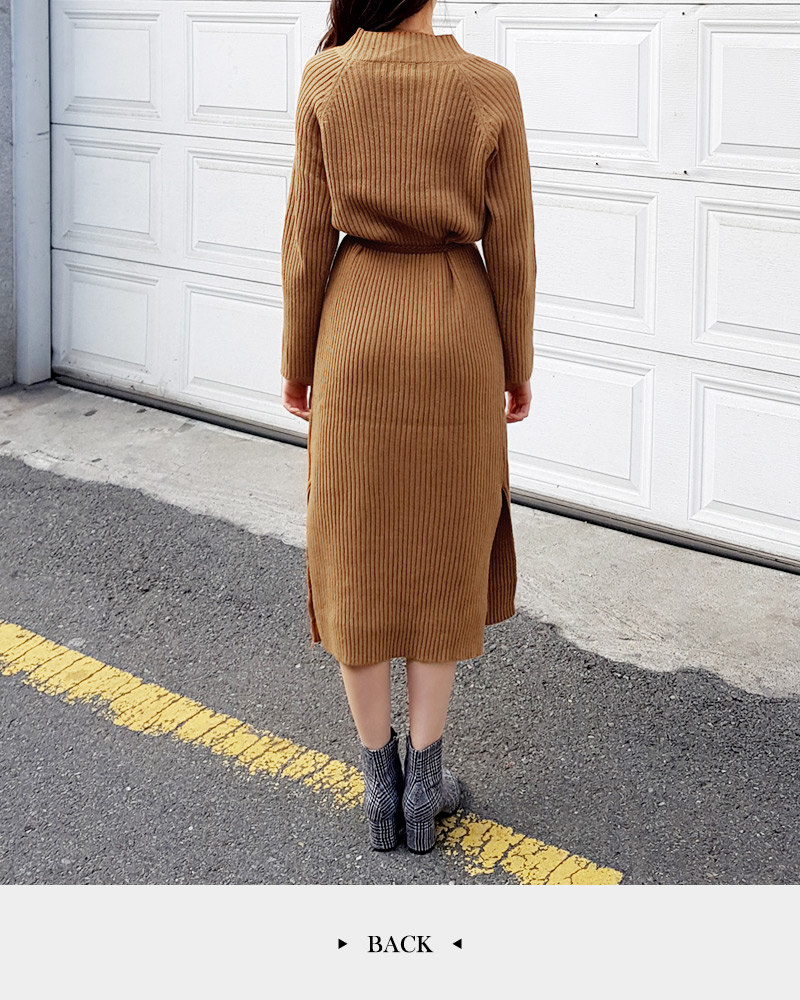 ベルトSETラグランリブニットワンピース・全2色 | DHOLIC | 詳細画像22