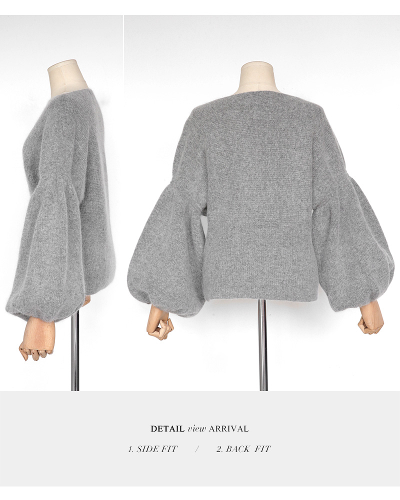 ボートネックパフスリーブ二ットプルオーバー・全4色 | DHOLIC PLUS | 詳細画像28