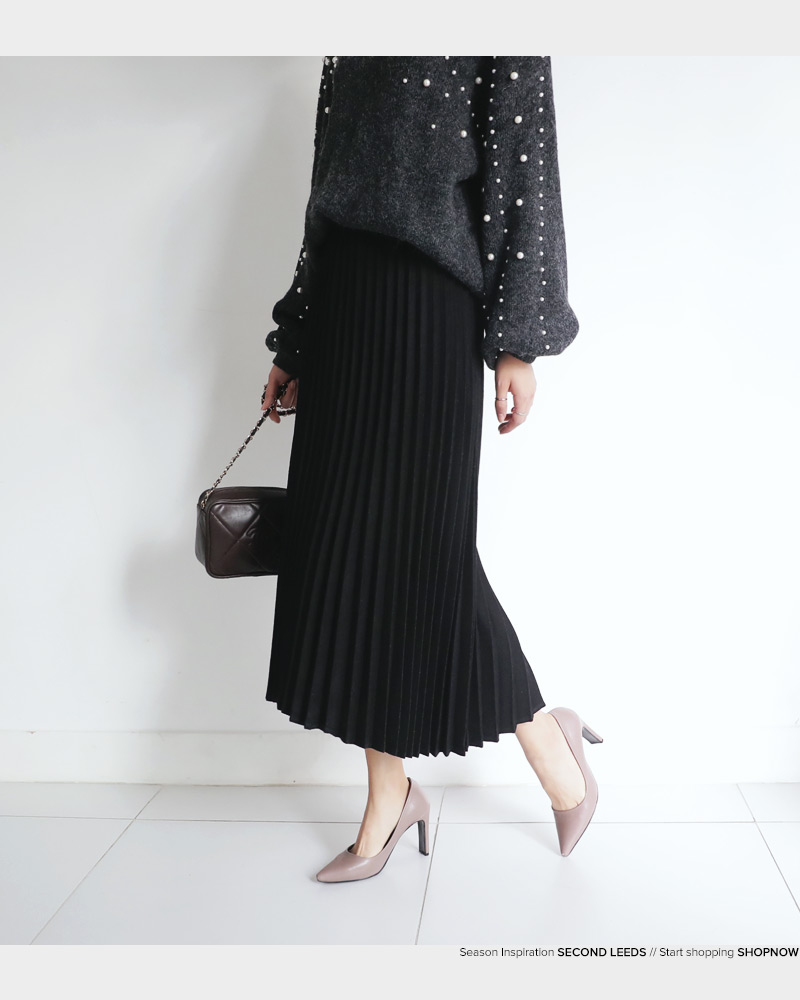 ウール混プリーツロングスカート・全5色 | DHOLIC PLUS | 詳細画像2