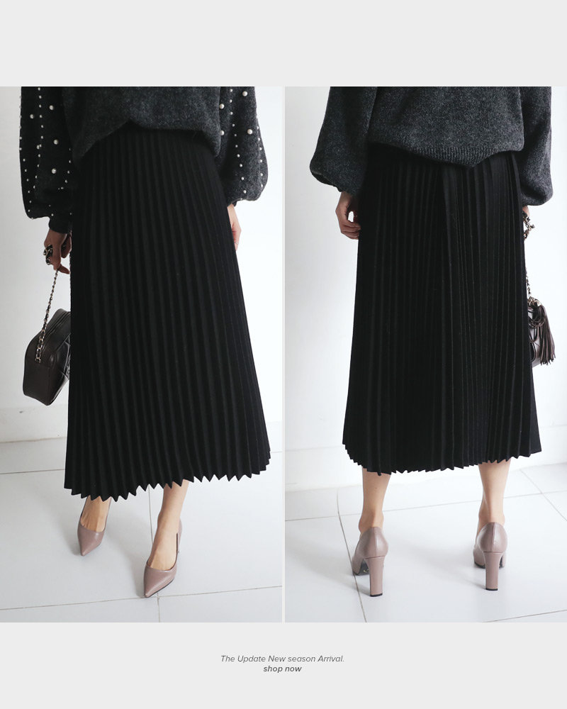 ウール混プリーツロングスカート・全5色 | DHOLIC PLUS | 詳細画像10