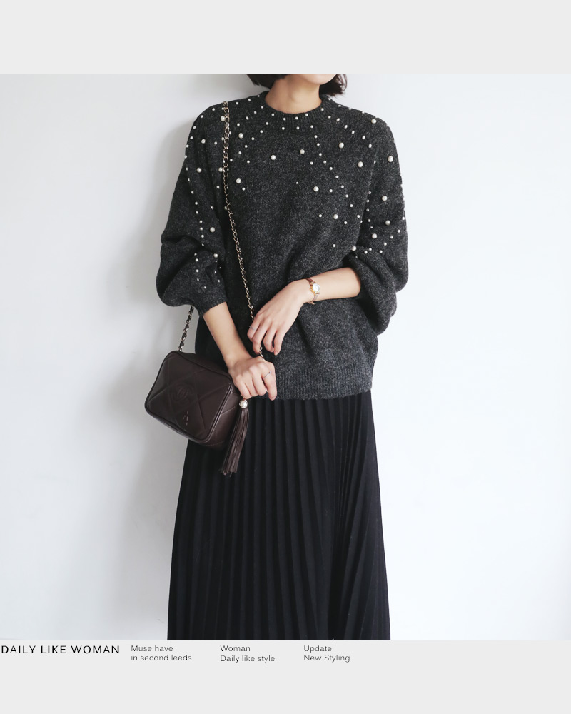 ウール混プリーツロングスカート・全5色 | DHOLIC PLUS | 詳細画像13