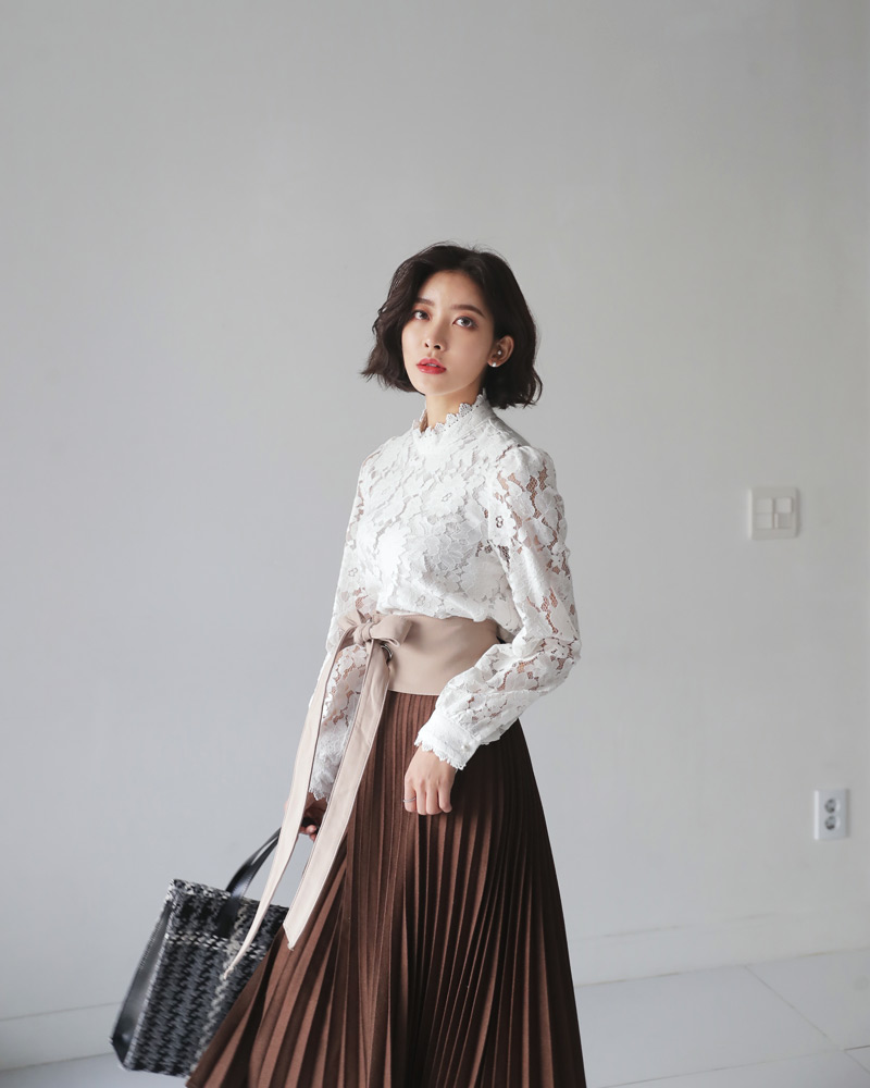 ウール混プリーツロングスカート・全5色 | DHOLIC PLUS | 詳細画像17