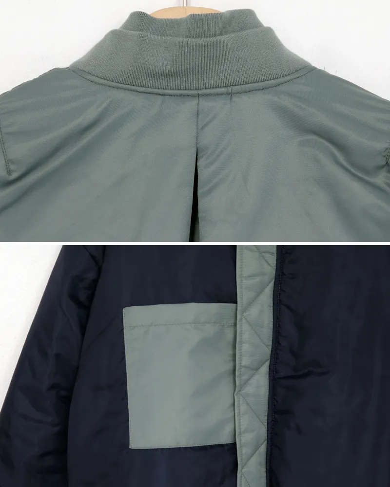 レイヤードヘム中綿MA-1ジャケット・全2色 | 詳細画像24