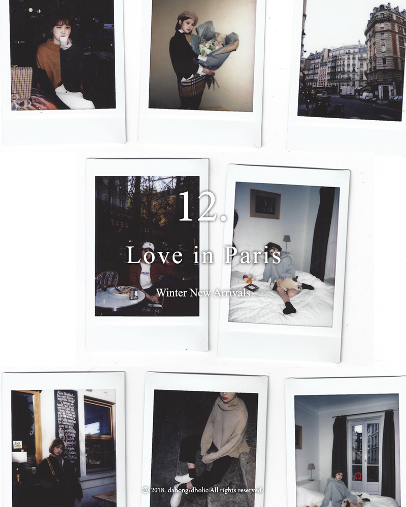 ♥Love in PARIS♥バイカラーラウンドネックニット・全3色 | DHOLIC | 詳細画像2