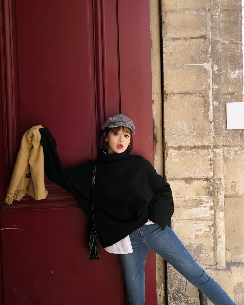 ♥Love in PARIS♥オーバーサイズタートルネックニット・全3色 | DHOLIC | 詳細画像24