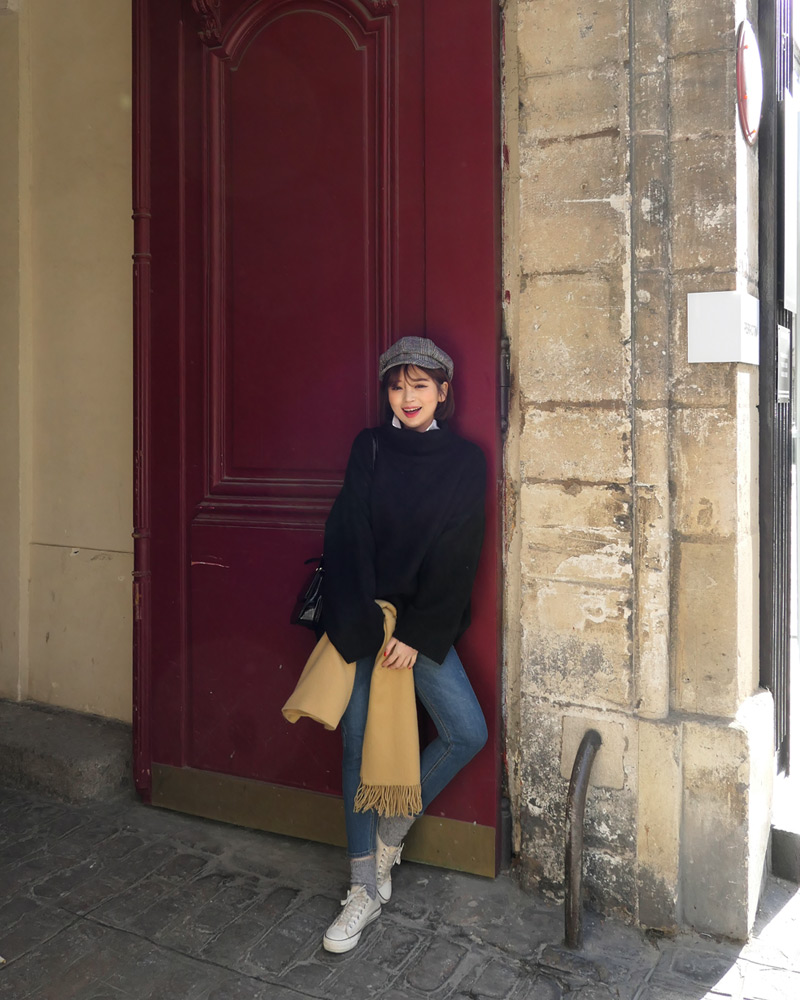 ♥Love in PARIS♥オーバーサイズタートルネックニット・全3色 | DHOLIC | 詳細画像25