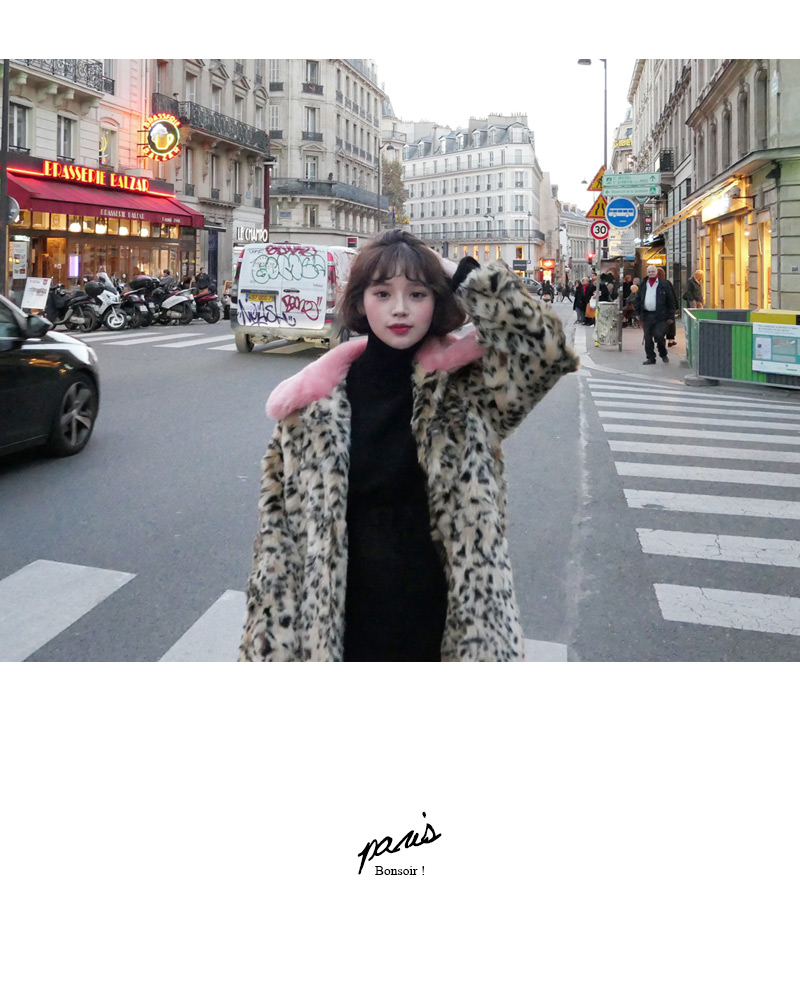 ♥Love in PARIS♥レオパードフェイクファーコート・全2色 | DHOLIC | 詳細画像5