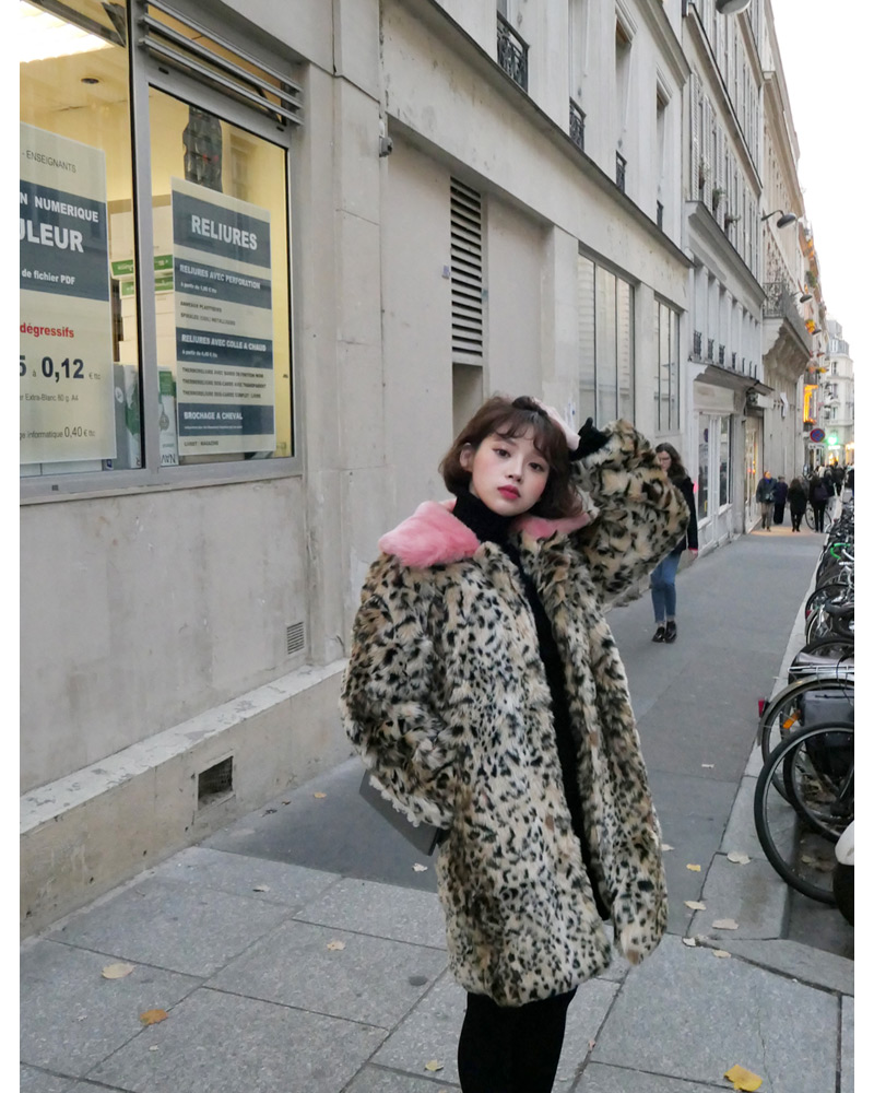 ♥Love in PARIS♥レオパードフェイクファーコート・全2色 | DHOLIC | 詳細画像16