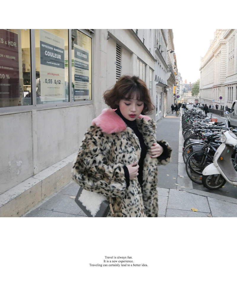 ♥Love in PARIS♥レオパードフェイクファーコート・全2色 | DHOLIC | 詳細画像17