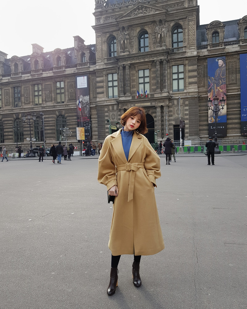 ♥Love in PARIS♥ベルトSETパフスリーブロングコート・全2色 | DHOLIC | 詳細画像3