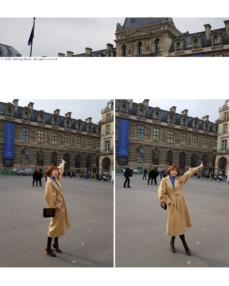♥Love in PARIS♥ベルトSETパフスリーブロングコート・全2色 | DHOLIC | 詳細画像5