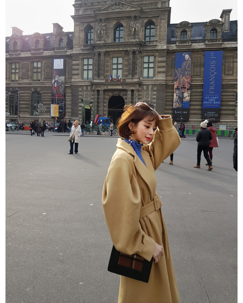 ♥Love in PARIS♥ベルトSETパフスリーブロングコート・全2色 | DHOLIC | 詳細画像6