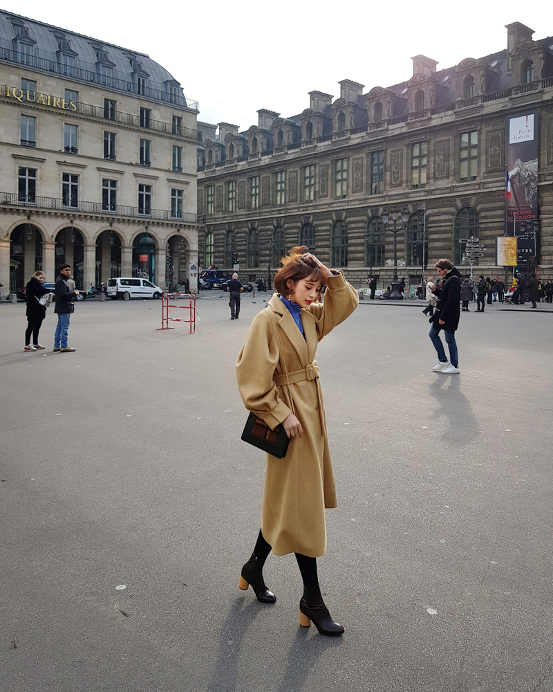 ♥Love in PARIS♥ベルトSETパフスリーブロングコート・全2色 | DHOLIC | 詳細画像11