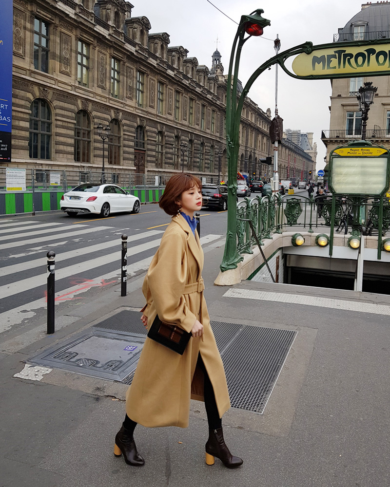 ♥Love in PARIS♥ベルトSETパフスリーブロングコート・全2色 | DHOLIC | 詳細画像16