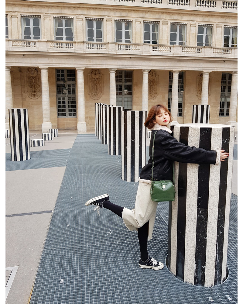 ♥Love in PARIS♥ベルトネックフェイクムートンジャケット・全2色 | DHOLIC | 詳細画像13