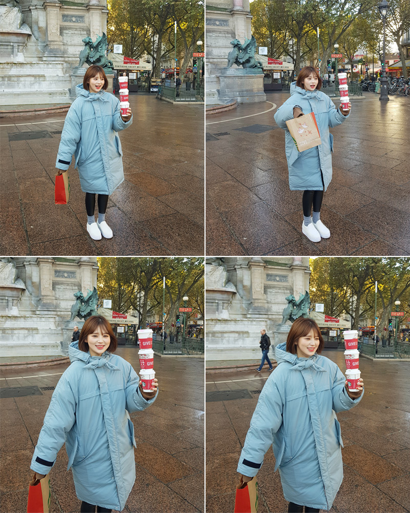 ♥Love in PARIS♥ネックリボンダウンロングジャケット・全4色 | DHOLIC | 詳細画像7