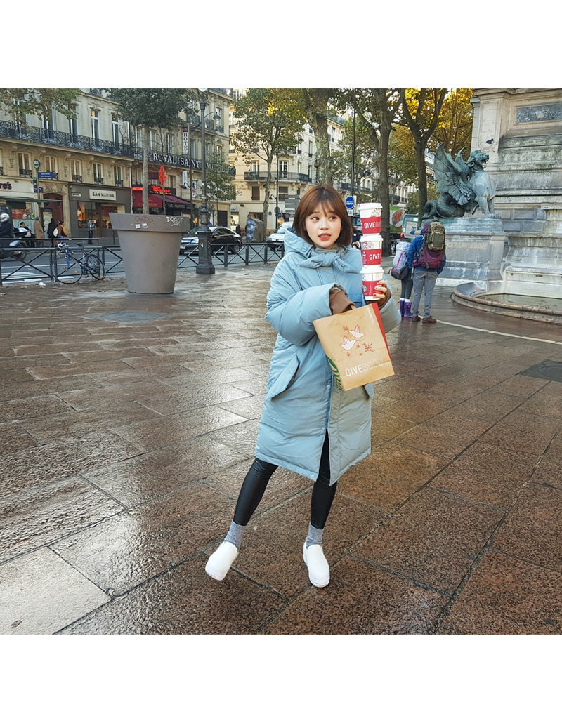 ♥Love in PARIS♥ネックリボンダウンロングジャケット・全4色 | DHOLIC | 詳細画像8