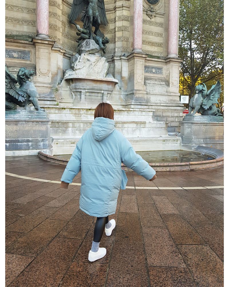 ♥Love in PARIS♥ネックリボンダウンロングジャケット・全4色 | DHOLIC | 詳細画像9