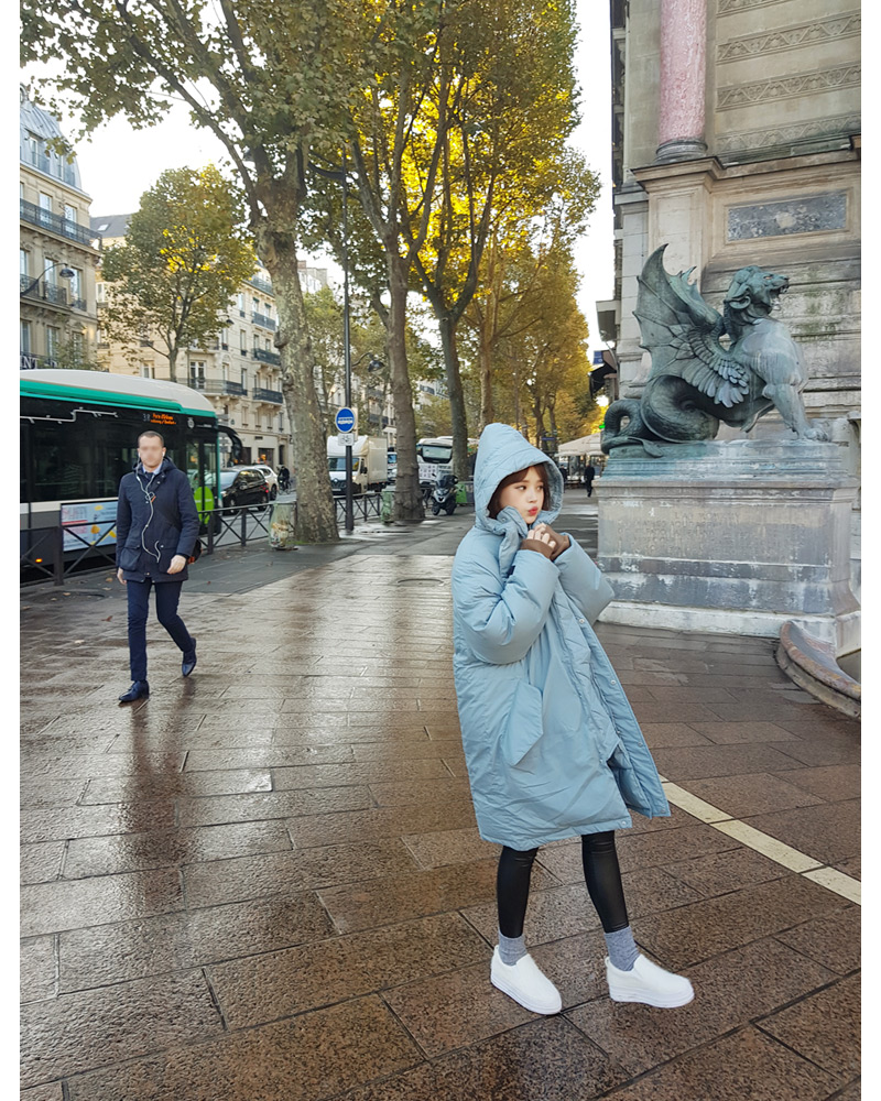 ♥Love in PARIS♥ネックリボンダウンロングジャケット・全4色 | DHOLIC | 詳細画像10